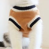 American College Style Cat Knit Sweater
