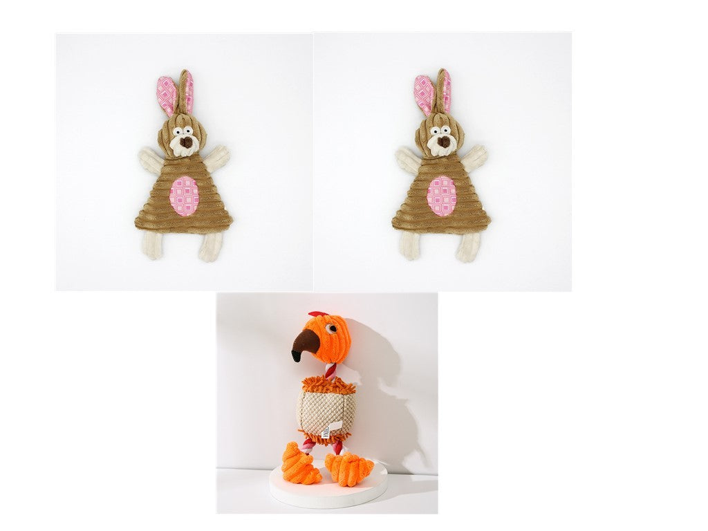 Pet Toy Donkey Shape Corduroy Chew Toy For Dogs and Puppy