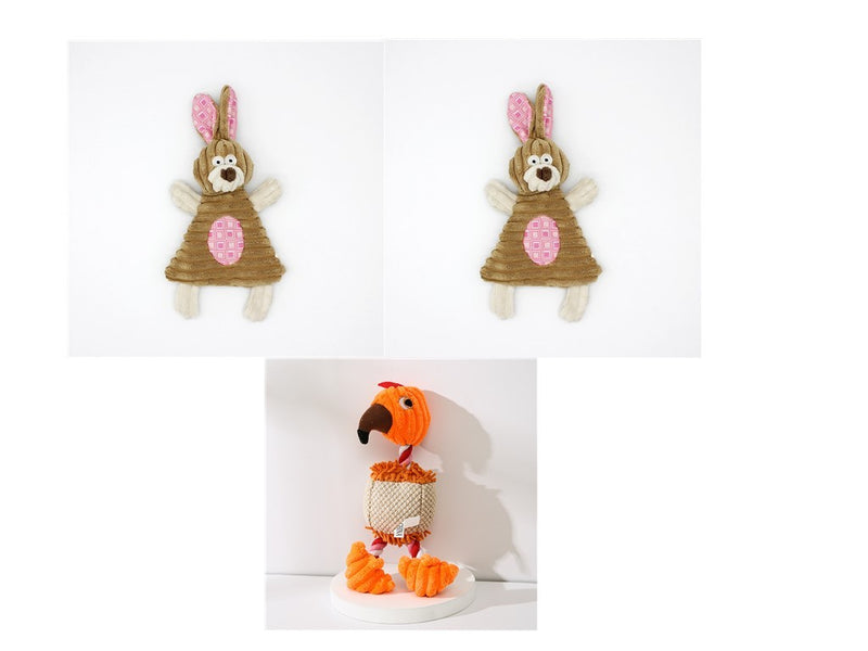 Pet Toy Donkey Shape Corduroy Chew Toy For Dogs and Puppy