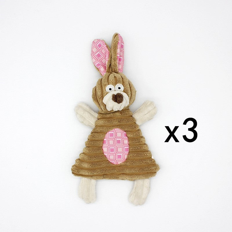 Pet Toy Donkey Shape Corduroy Chew Toy For Dogs and Puppy