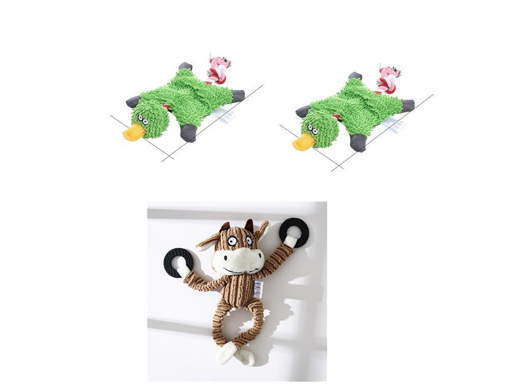Pet Toy Donkey Shape Corduroy Chew Toy For Dogs and Puppy