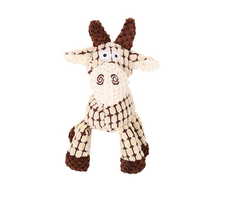 Pet Toy Donkey Shape Corduroy Chew Toy For Dogs and Puppy
