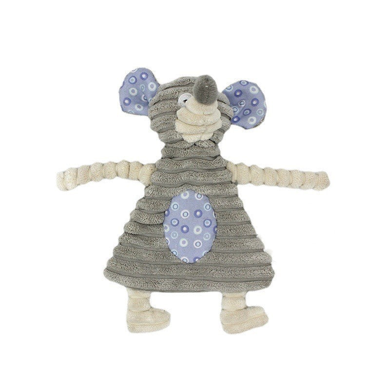 Pet Toy Donkey Shape Corduroy Chew Toy For Dogs and Puppy