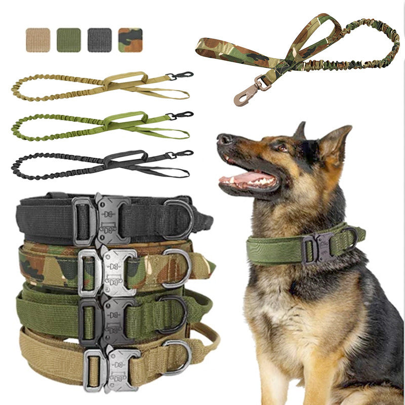 Pet Tactical Millitary Dog Collar And Leash Set